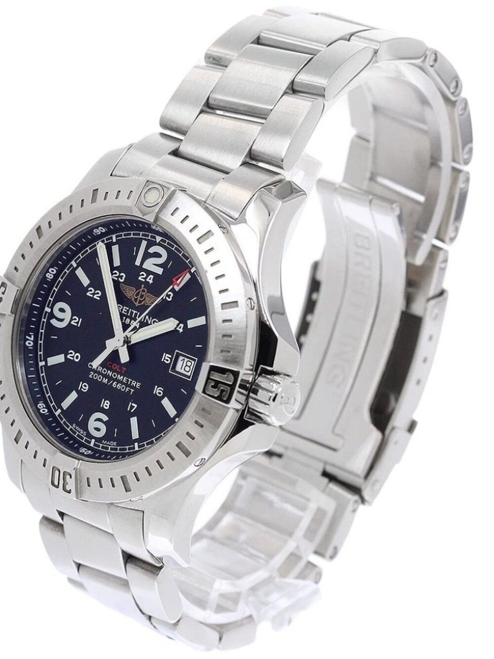 BREITLING Colt A74388 Date black Dial Quartz Men's Watch_961430